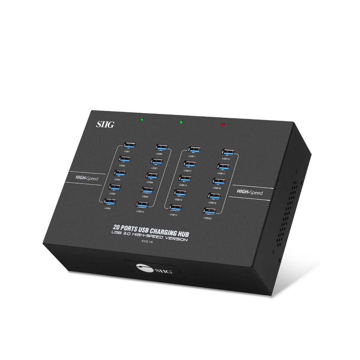 SIIG 20-Port Industrial USB 3.0 Hub with Charging 200W