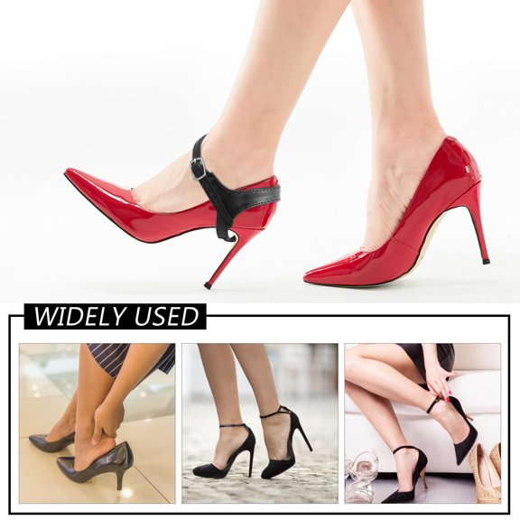 Masteelf 1 Pair Women High Heel Anti Slip Ankle Straps Pu Detachable Shoelace Buckles Secure And Comfortable Fit For Busy Urban Women Elegant And Durable For Various Occasions