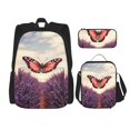 thumbnail image 1 of Balery Butterfly Over Lavender Mochila Escolar 3 en 1 para Niños - Mochila Resistente con Lonchera Térmica y Estuche - Mochila Escolar para Niños y Niñas, 1 of 7