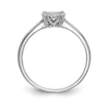 thumbnail image 2 of 14K White Gold Ring Band Engagement Diamond Round Complete Cluster, Size 8, 2 of 7