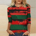 thumbnail image 2 of Pisexur Chandails en Molleton d'Halloween pour Femmes Manches 3/4 Col Rond Chandails en Molleton Graphiques Amusants Chandails à Capuchon Chandail Tops Tendance Automne Chandail Tops Blouses, 2 of 5