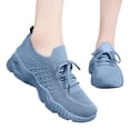 thumbnail image 5 of Sneakers for Women Work Tennis Shoes Fashion Soft Lightweight Mesh Breathable Non Slip Lace-UP Walking Shopping Shoes, 5 of 9