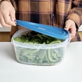 thumbnail image 4 of Mainstays Reusable Food Storage Container, Large Square, Plastic 2-Pack, 2 Containers with Lids, 14 Cups, Ideal for Snacks and Meal Prep, 4 of 11