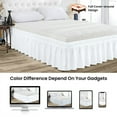 thumbnail image 5 of CCNY 16" Inch Drop Wrap Around Bed Skirt Family King Size 100% Microfiber Made White Color, 5 of 6
