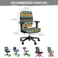 thumbnail image 6 of SCRAWLGOD Set of 2 Anti-Dust Chair Covers for Office Desk Chairs Stretchy Universal Boss Chair Covers Non-Slip Scratch Resistant Chair Protector, American Tribal Sunflowers Cow Print, 6 of 7