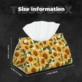 thumbnail image 5 of Logiee Romantic Elegant Sunflower Print Tissue Box Cover,Stylish Tissue Box Holder Decorative Tissue Cover for Bathroom Toilet Bedroom Living Room Table Desk Office, 5 of 7