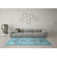 thumbnail image 3 of Ahgly Company Indoor Round Persian Light Blue Traditional Area Rugs, 3' Round, 3 of 4