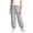 Gray, variant on Boys Girls Breathable Loose Solid Elastic Waist Cuffed School Uniform Full Length Pants