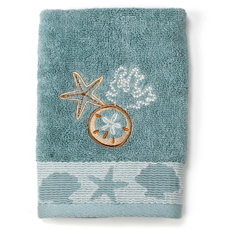 Better homes & gardens outlet coastal bath towel teal