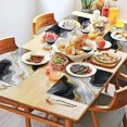 thumbnail image 2 of Black White Gold Marble Pattern Summer Placemats Table Placemats Set Of 4-Linen Kitchen Washable Placemats Table Mats 11.8"x17.7" Non-Slip Heat Resistant, 2 of 6