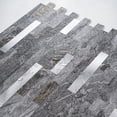 thumbnail image 3 of 20 Sheets Peel and Stick Backsplash for Kitchen, Gray-Gold Stone with Metal Silver Look Stick on Tile Upgrade Your Kitchen Backsplash, RV, Fireplace, 3 of 5