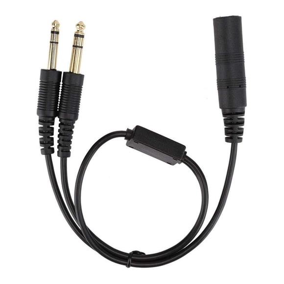 Methold Adaptador de auriculares para aviación, Conector de auriculares, convertidor de auriculares para comunicación de avión Teléfono y Comunicación