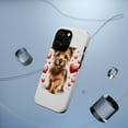 thumbnail image 5 of DistinctInk MagSafe Tough Case for Apple iPhone 15 Pro Max (6.7" Screen) - Valentine's Day Norfolk Terrier - Slim Profile Design, 5 of 6