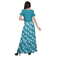 thumbnail image 4 of Moomaya Printed Two Piece Flared Skirt And Crop Top Rayon Ethnic Set For Girls, 4 of 6