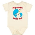 thumbnail image 3 of Inktastic My Auntie Loves Me Narwhal Family Boys or Girls Baby Bodysuit, 3 of 5