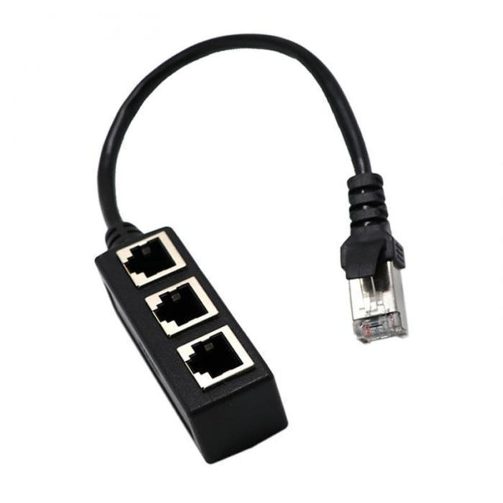 1 To 3 Port Switch RJ45 Y Splitter Adapter Cable for CAT 5/CAT