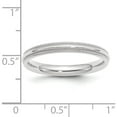 thumbnail image 2 of 14K White Gold 14Kw 3mm Milgrain Comfort Fit Band Size 6 Made In United States wmc030-6, 2 of 5