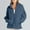 Dark Blue, variant on under $15 Turilly Women's Coats for Cold Winter Women's Loose Pure Color Long Sleeve Casual Zipper Tops Blouse with Pocket Sweatshirt Jackets