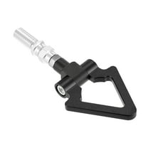 Black Aluminum Alloy Triangle Shape Front Bumper Trailer Ring Eye Towing Tow Hook Screw for Honda Fit 2009-2013