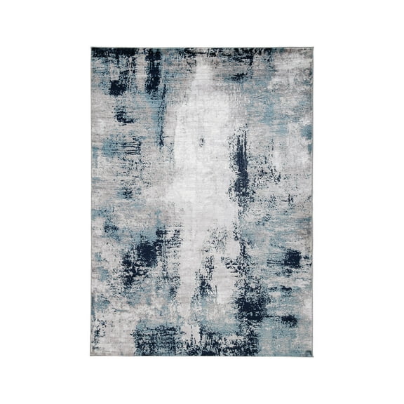 Signature Design by Ashley Contemporary Leonelle 7'10" x 10' Rug White/Blue/Gray