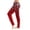 Red, variant on Christmas Women Drawstring Sleep Pants Festive Holiday Printed Casual Lounge Trousers with Pockets and Cuffed Ankles Winter Slumber Homewear Bottoms
