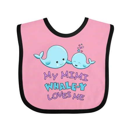 

Inktastic My Mimi Whale-y Loves Me Gift Baby Boy or Baby Girl Bib
