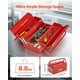 thumbnail image 2 of Caja de herramientas VEVOR Metal de 2 niveles, 3 bandejas, 14 pulgadas, con asa y cierre, roja, 2 of 9