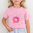 thumbnail image 2 of LUOGENLI T Shirt for Girls Children Cute Printed Short Sleeved Round Neck T Shirt Maxi Tops Set Flowy 6-7 Years, 2 of 4