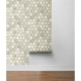 thumbnail image 2 of NextWall  Inlay Hexagon Peel and Stick Wallpaper Alaska Grey & Metallic Gold, 2 of 4