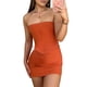 thumbnail image 3 of Conjunto de dos piezas Txlixc blusa de tubo sin mangas y minifalda de cintura alta naranja/ blanco/ verde S/M/L/XL, 3 of 9