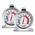 thumbnail image 2 of 2-pack analog refrigerator thermometer, large dial, red indicator, 2 of 5