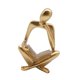 thumbnail image 4 of Colección de obras de arte de resina de estatua de pensador para regalo del hogar Figura de adorno dorado para Bien, 4 of 9