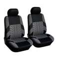 thumbnail image 3 of Juego de fundas de asiento de coche Ajuste universal La mayoría de las fundas de coches con detalle de pista de neumático Estilo Protector de Ventana automotriz 2 fundas para asientos delanteros, 3 of 6