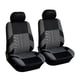 thumbnail image 3 of Juego de fundas de asiento de coche Ajuste universal La mayoría de las fundas de coches con detalle de pista de neumático Estilo Protector de Ventana automotriz 2 fundas para asientos delanteros, 3 of 6