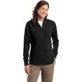 thumbnail image 1 of Sport-Tek LST253 Ladies 1/4-Zip Sweatshirt - Black - 2X-Large, 1 of 2