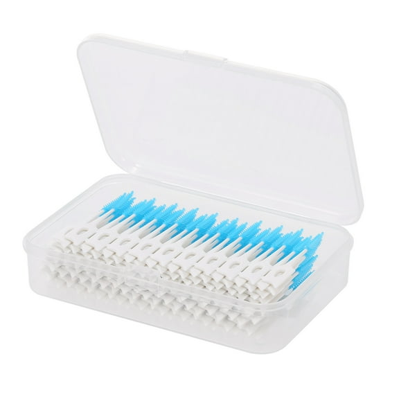 Radirus Toothpick, 160pcs Double-ended Soft Silicone Tooth Picks, Floss Interdental Brush Stick for Oral Hygiene