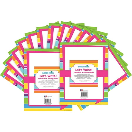 UPC: 0704068036253 | Barker Creek Happy Bright Stripe Computer Paper – 100 Sheets