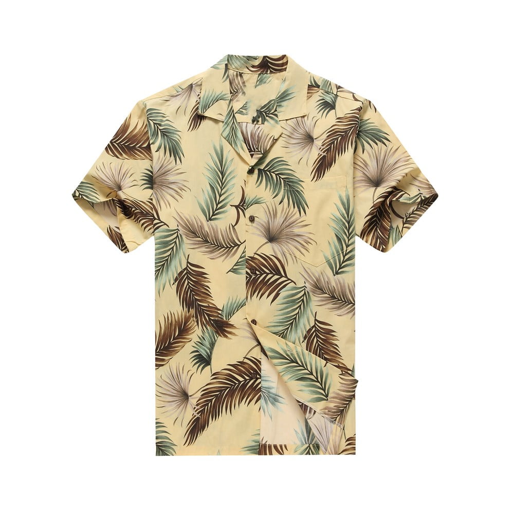 Made in Hawaii Men's Hawaiian Shirt Aloha Shirt Tropical Leaves in ...