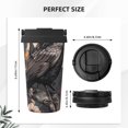 thumbnail image 3 of Logiee Moonlit Crow Blossoms Print Stainless Steel Coffee Tumbler, Travel Coffee Mug, Insulated Coffee Mug with Lid, Spill Proof Coffee Cup, Portable Thermal Mug, 3 of 8