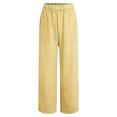 thumbnail image 5 of vigerkar Womens 2 Outfits Sets Gingham Plaid Sleeveless Ruffle Tank Tops Wide Leg Pants Summer Matching Lounge Sets (Yellow, XL), 5 of 9