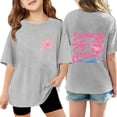 thumbnail image 1 of WEAIXIMIUNG Ruffle Children's Shoulder Print Short Sleeve T Shirt Top (3 14y) 150, 1 of 3