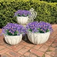thumbnail image 6 of Morttic 4 Bundles Artificial Daisies Flowers, 4 Bundles Fake Mums Outdoor Plants with Fake Flowers, UV Resistant No Fade Plastic Faux Daisy Flower Plants Shrubs for Garden Home Decoration（Purple）, 6 of 7