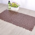 thumbnail image 2 of Monstrate Rectángulo Alfombrillas de ducha Antideslizante PVC Piedra Baño Alfombra Ventosa Larga Cocina Baño Almohadilla para pies Juegos de accesorios de baño café Monstrate JJ19046-03, 2 of 6