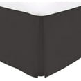 thumbnail image 2 of Box Pleated Split Corner Bed Skirt 15" Inch Drop,800 Thread Count 100% Egyptian Cotton Wrinkle and Fade Resistant Bed Skirt - Full Size (54" x 75") Inch Dark Grey Solid, 2 of 6
