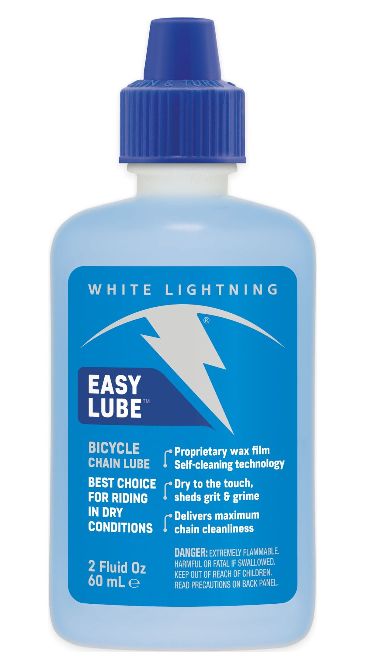 White Lightning Clean Ride,Bicycle Chain Lubricant 2oz