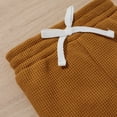 thumbnail image 4 of LMTODLFG Baby Boy Clothes Baby Boys Girls Long Sleeve Solid Romper Bodysuit+Pants Outfits Summer Sets Baby Boy Clothes 0-3 Months Brown 12-18 Months, 4 of 5