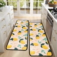 thumbnail image 4 of Kitchen Rugs Sets Of 2,Yellow Lemon Fruits GreenLeaves Pattern Anti Fatigue Kitchen Mat Rugs Non Slip Washable,Decorative Kitchen Floor Mats for Kitchen,Sink,Laundry,17"x47"+17"x47", 4 of 5