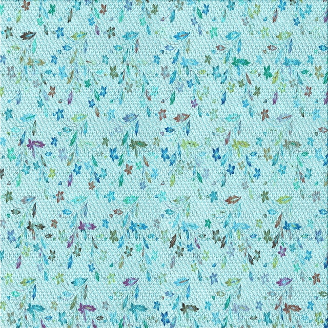 Ahgly Company Machine Washable Indoor Square Transitional Electric Blue Area Rugs, 8' Square