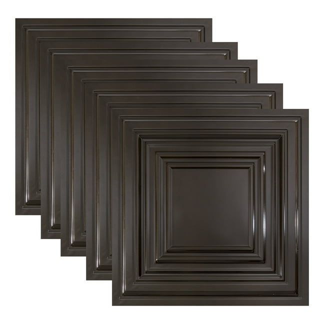Great Lakes Tin Detroit Bronze Burst 2ft x 2ft Lay In Ceiling Tiles (5 Pack)