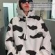 thumbnail image 5 of Sudadera con capucha y estampado de vaca para mujer, otoño e invierno, 5 of 5